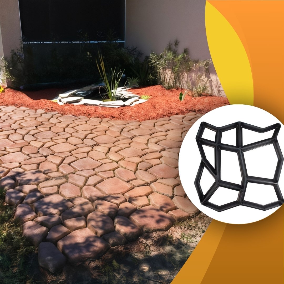 Moule en plastique pour pavage de jardin, pierres décoratives pour ALLées – Image 4