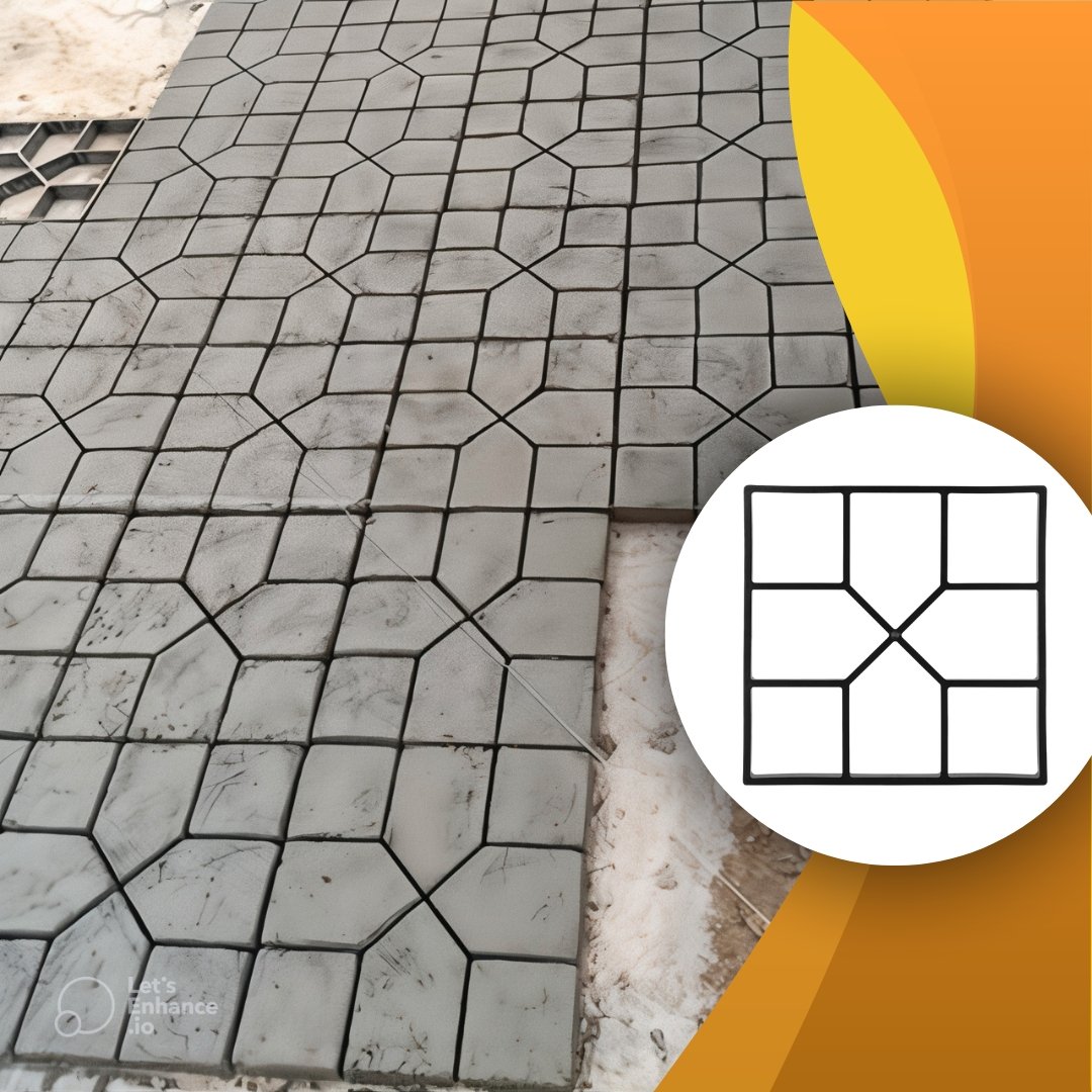 Moule en plastique pour pavage de jardin, pierres décoratives pour ALLées – Image 2